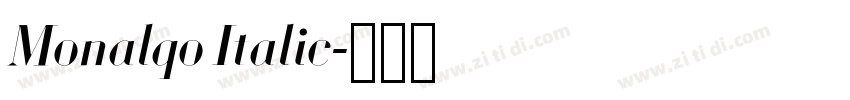 Monalqo Italic字体转换